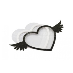 Shaker dimension set Heart with wings 18.7x10 cm