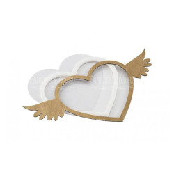 Shaker dimension set Heart with wings 18.7x10 cm