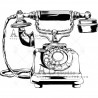 Sello de Caucho AB Studio ID-478 Vintage Phone