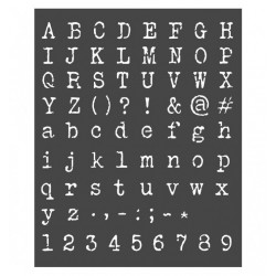 Stencil Stamperia alphabet  and numbers 20x25 cms