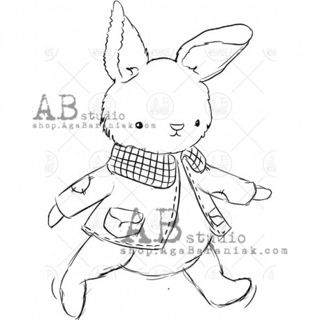 Rubber stamp ID-829 christmas hare