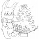 Rubber stamp ID-828 christmas hare