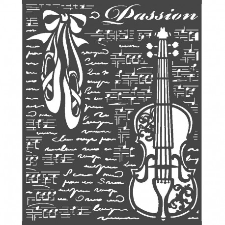 Stencil Stamperia Passion violin 20x25 cms