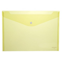Sobres Broche Cristal Transparente Folio amarillo