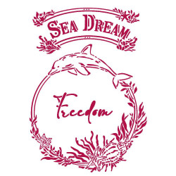 Stencil A4 Romantic sea dream freedom Stamperia