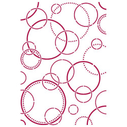 Stencil A4 Romantic Threads burbujas Stamperia