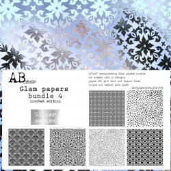 AB Studio Glam paper Bundle 4 Silver (6 hojas)