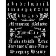 Stencil Stamperia Sleeping beauty alfabeto y frases 20x25 cms