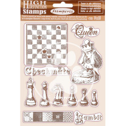 Sellos Alta Definicion Stamperia Alice ajedrez