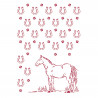 Stencil A4 Romantic Horses Herraduras Stamperia