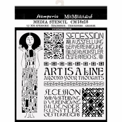 Stencil Stamperia Klimt art noveau 18x18 cms