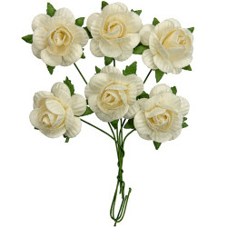 Set Rosas Blancas Scrapberrys