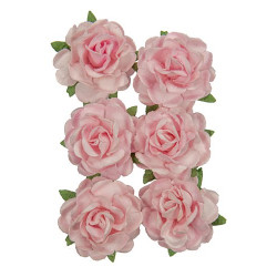 Set Rosas Burdeos Scrapberrys