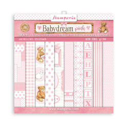 Colección Scrap Stamperia 20.3x20.3 BabyDream Pink Backgrounds