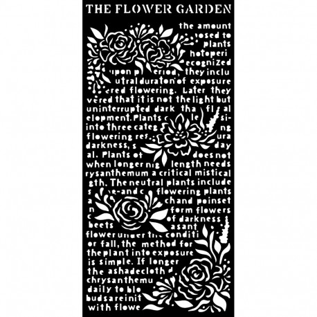 Stencil Stamperia Garden of Promises Jardin de flores 12x25 cms