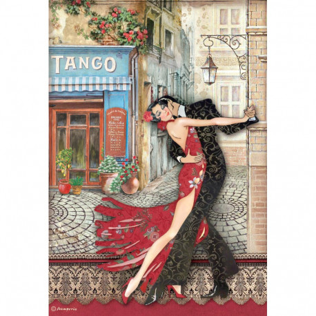 Papel de Arroz Desire Tango Stamperia A-4