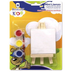 Mini Lienzo Kids + 3 Pinturas con Pincel
