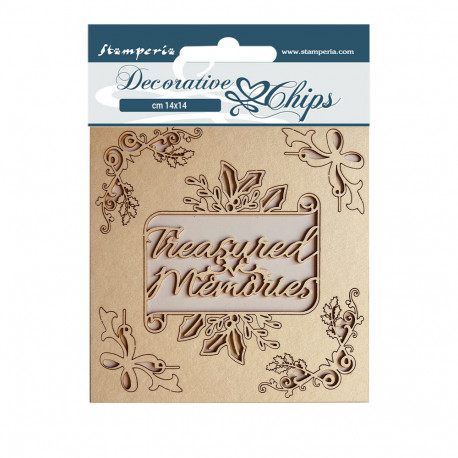 Decorative Chips 14x14 cms Stamperia Christmas memories
