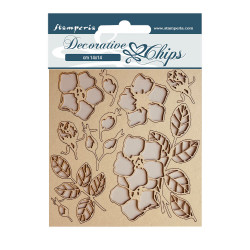 Decorative Chips 14x14 cms Stamperia Romantic christmas flores