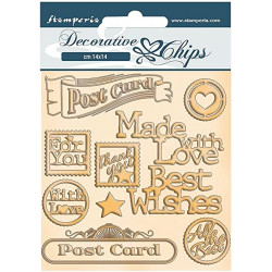 Decorative Chips 14x14 cms Stamperia christmas post card