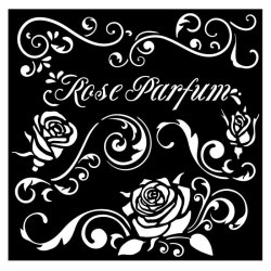 Stencil Stamperia Rose Parfum borders  18x18 cms
