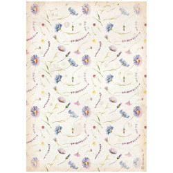 Papel de Arroz Create happiness Welcome Home flor azul Stamperia A-4