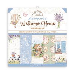 Colección Blackground  Create Happiness Welcome Stamperia 30 x30