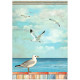 Papel de Arroz  Stamperia Blue dream Gaviotas A-4