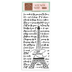 Stencil Stamperia create Happiness oh la la tour Eiffel