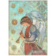 Papel de Arroz Christmas Greetings angel Stamperia A-4