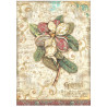 Papel de Arroz Christmas Greetings flor Stamperia A-4