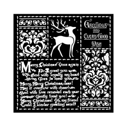 Stencil Stamperia Christmas letters 18x18 cms