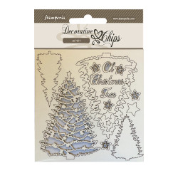 Decorative Chips 14x14 cms Stamperia Christmas tree