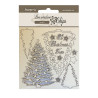 Decorative Chips 14x14 cms Stamperia Christmas tree