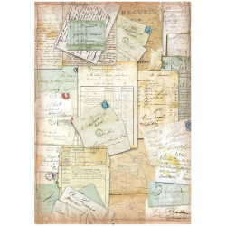 Papel de Arroz Around the world letters Stamperia A-4