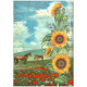 Papel de Arroz Sunflower Art and horses Stamperia A-4