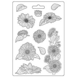 Stamperia Soft Mould A4 Sunflower Art