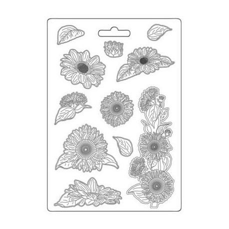 Stamperia Soft Mould A4 Sunflower Art