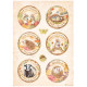 Papel de Arroz Woodland circulos Stamperia A-4