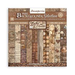 Colección Maxi background Coffee and chocolate Stamperia 30 x30