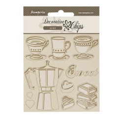 Decorative Chips 14x14 cms Stamperia coffee and chocolate moka