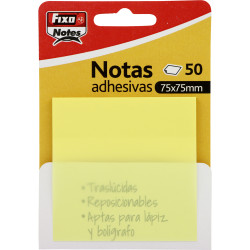 Notas Adhesivas Traslúcidas Amarillo FixoNotes