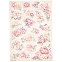 Papel de Arroz Romance forever Textura floral Stamperia A-4