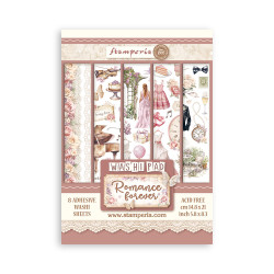 Washi pad 8 hojas A5 Romance forever  Stamperia