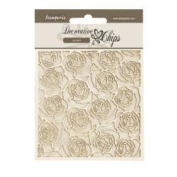 Decorative Chips 14x14 cms Stamperia romance forever textura