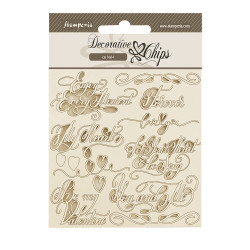 Decorative Chips 14x14 cms Stamperia romance forever mensajes