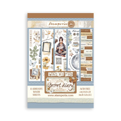 Washi pad 8 hojas A5 Coffee and chocolate Stamperia