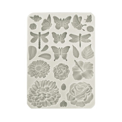 Stamperia Silicone mold A5 Secret Diary Mariposas y flores