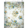 Papel Arroz Artis Decor 29,7X42CM  Fondo floral azul
