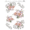 Papel Arroz Artis Decor 29,7X42CM  flores con ornamentos